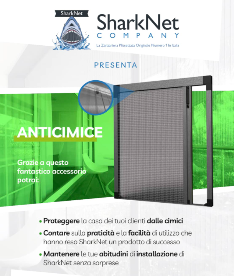 Nuovo accessorio ANTICIMICE per zanzariere SharkNet