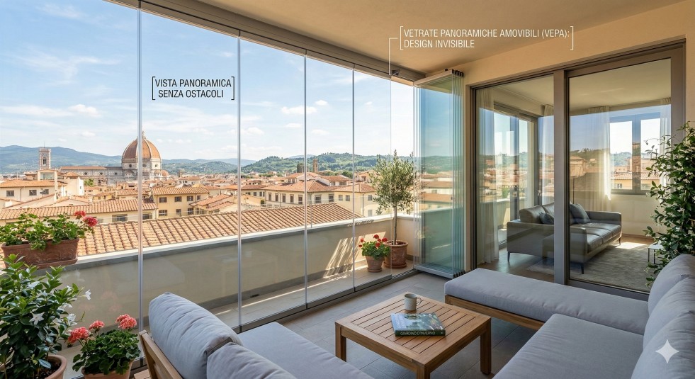 Chiudere il balcone con le vetrate panoramiche: vantaggi e normative