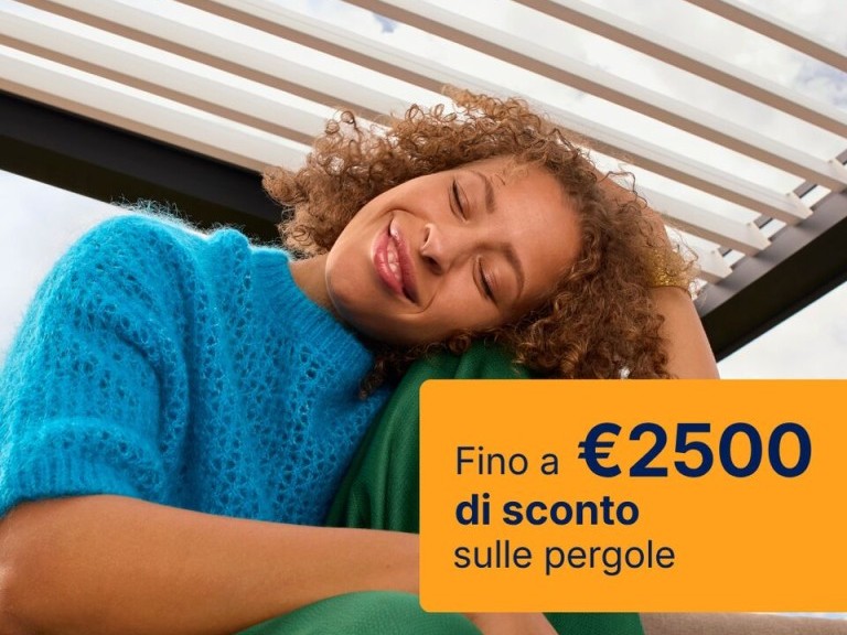 Fino a 2.500 € di sconto sulle coperture per terrazze Brustor